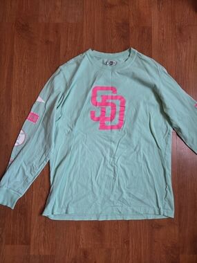 New Era Mint Green Tee with MLB Logo